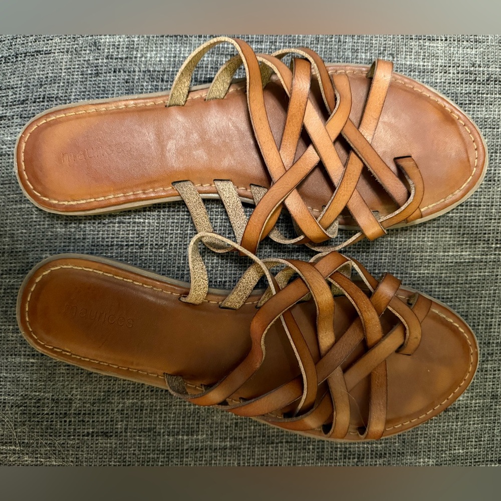 Maurices Brown Woven Leather Sandals